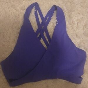 Fabletics Purple Criss-Cross Sports Bra